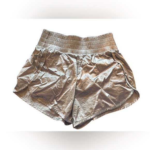 GAP Pants - GAPFit silver metallic Athletic Shorts Relaxed Fit Elastic Waistband XS running